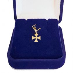 Pingente De Ouro 18 Quilates Cruz de Malta 1,5cm Ls